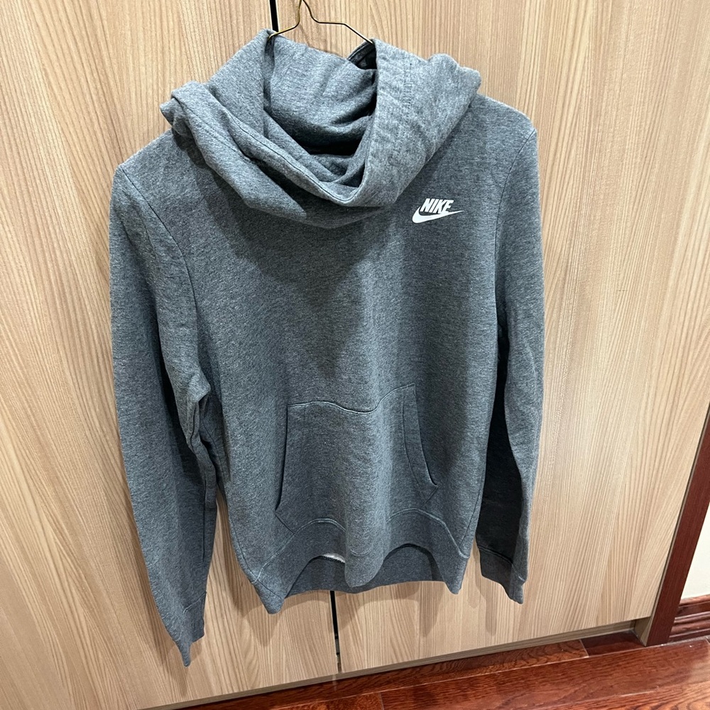 Nike Womens Funnel Neck Hoodie Sweater in Grey Size S